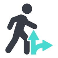 Pedestrian Content ermöglicht eine genaue Orientierung und sicherere Navigation für Fußgänger. 