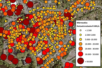 Der Wärmeatlas Deutschland 3.0 gibt gebäudescharf den Wärmebedarf von Wohn- und Nichtwohngebäuden an